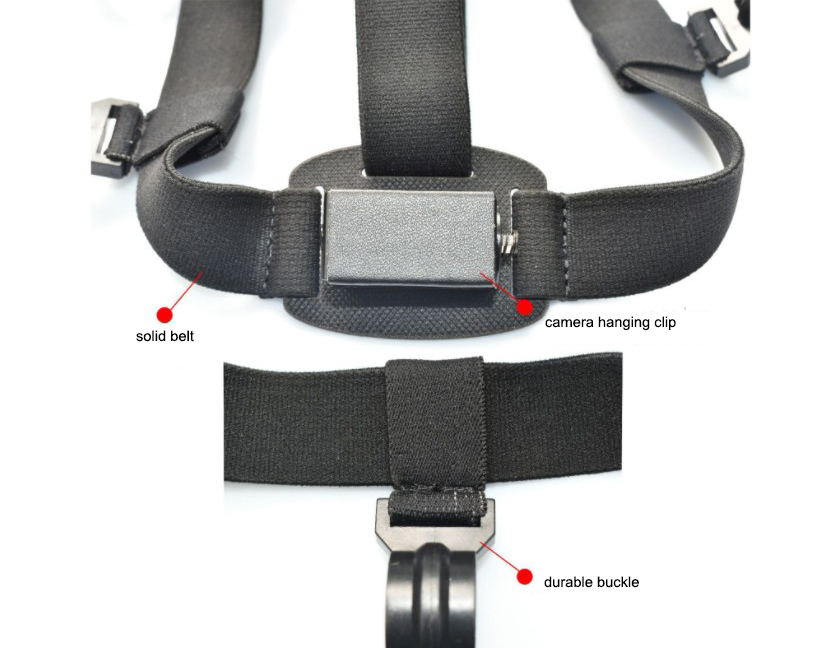 Verstellbare Helmgurte mit BODY-Kamerahalter