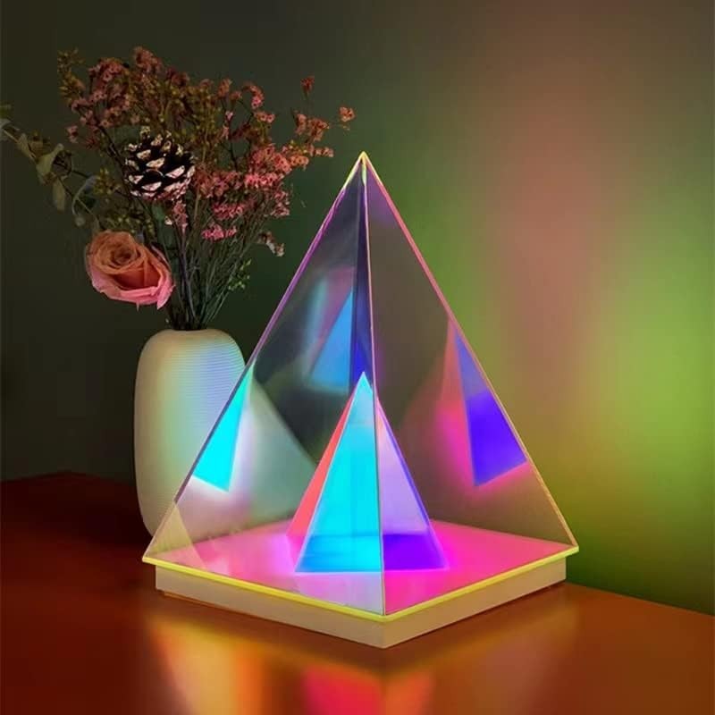 3D Pyramide Nachtlampe Licht - Tischlampe Beleuchtung Tischdeko