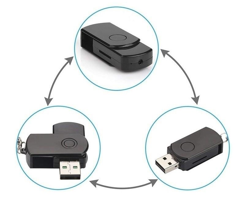 Mini-Spionagekamera mit eingebautem Akku - USB-Festplatte