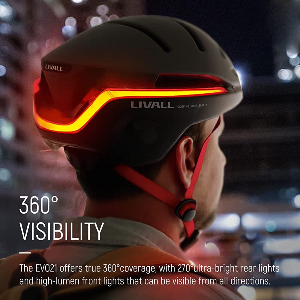 Livall Fahrradhelm LED-Licht