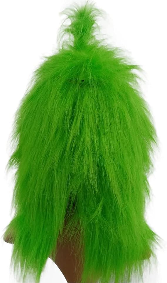 die Grinch-Maske mit Handschuhen