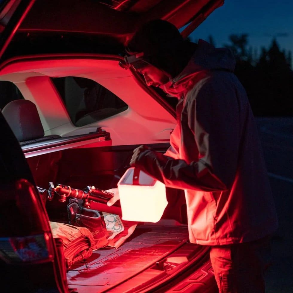 Tragbare Campinglaterne, rotes LED-Licht – Luminaid Titan