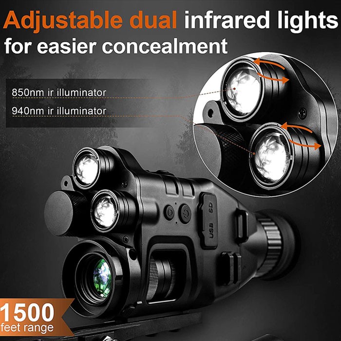 binokulare Nachtsicht 850nm und 940nm IR Dual-Infrarotlichter