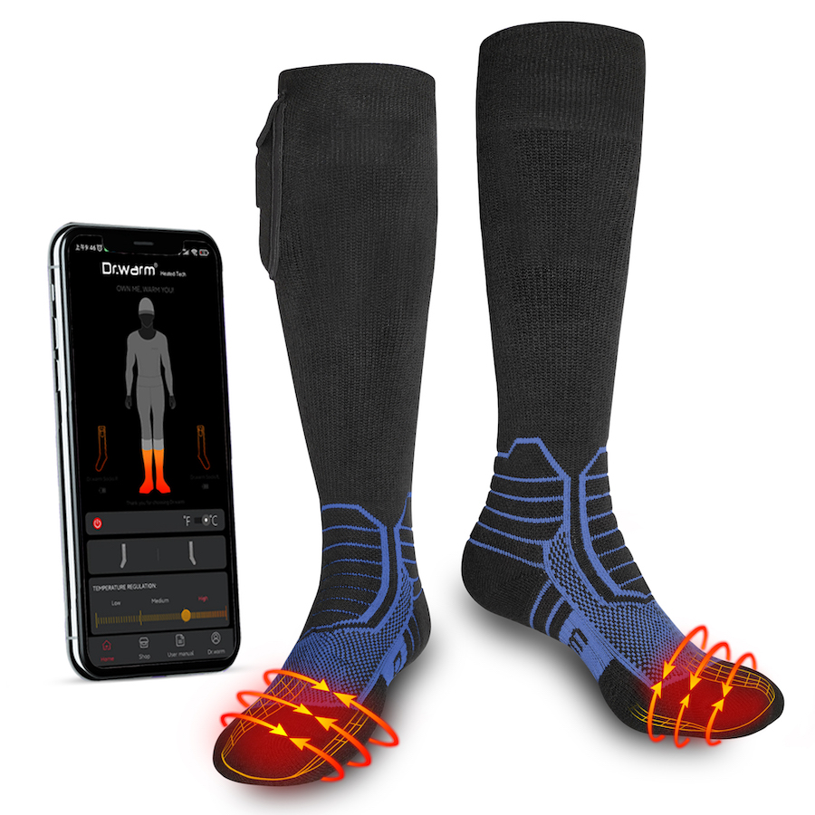 Socken mit Batterien, Bluetooth-Elektrosocken