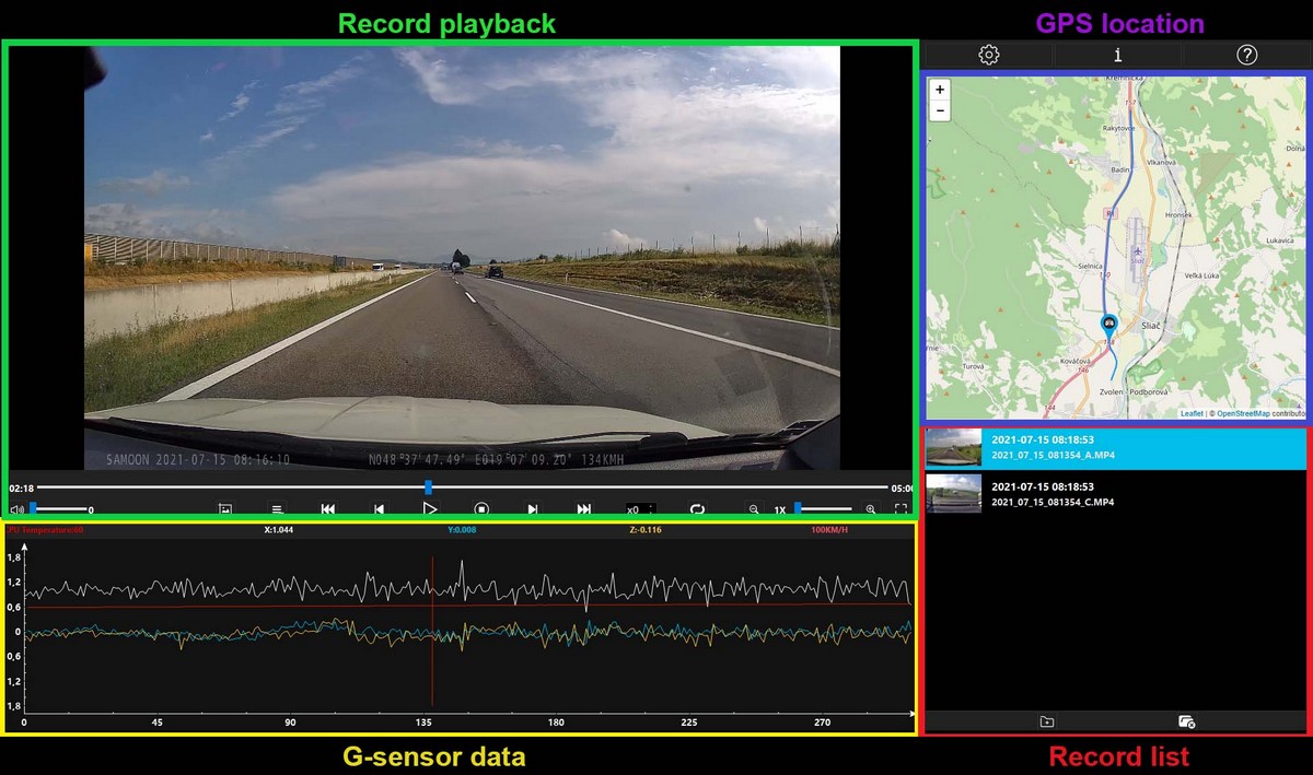 Player Dashcam Profi-Kamera