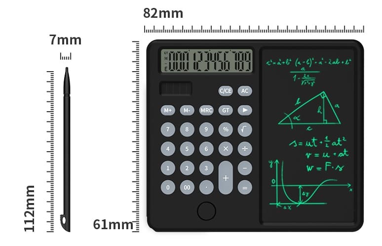 Notizblock mit Taschenrechner