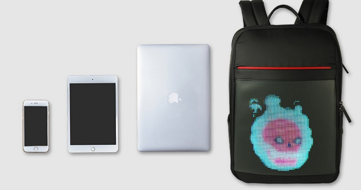 LED-Rucksack mit programmierbarem Display