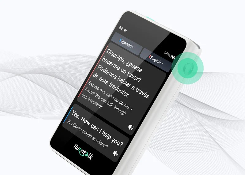 Reiseübersetzer fluentalk T1 mini – Übersetzung mit einer Taste
