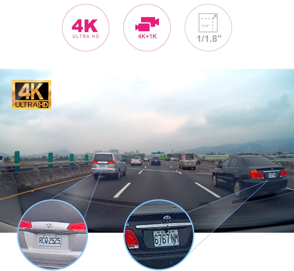 4k Autokamera Dualkamera für das Auto