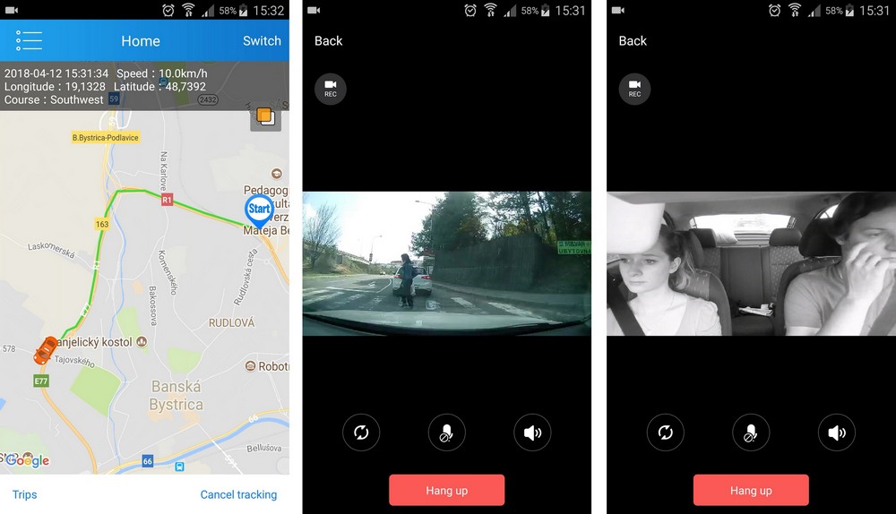 Auto DVR mit Live-GPS-Tracking