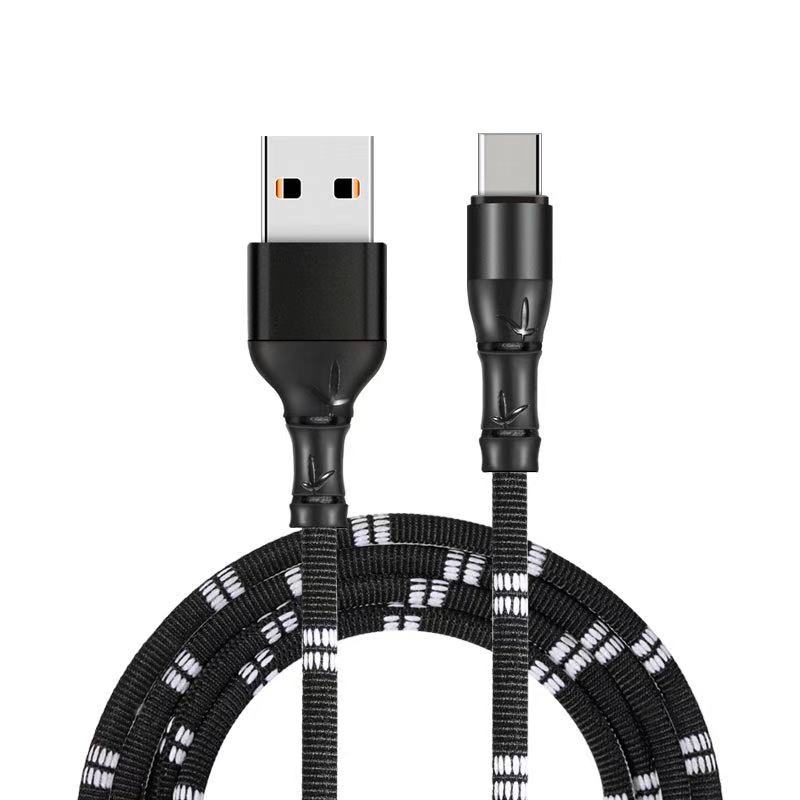 usb typ c kabel im bambus design