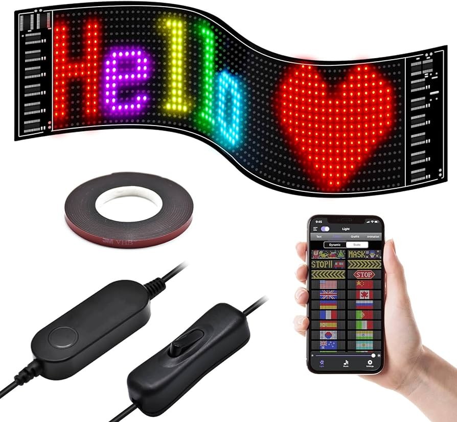 zusammenklappbare flexible LED-Anzeigetafel für Bluetooth-Handys