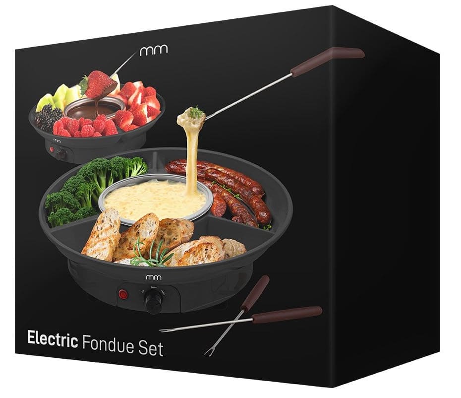 Käse-Schokoladenfondue-Set, elektrisch, zum Zubereiten im Topf