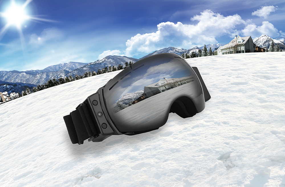 Skibrille mit Kamera und Bluetooth