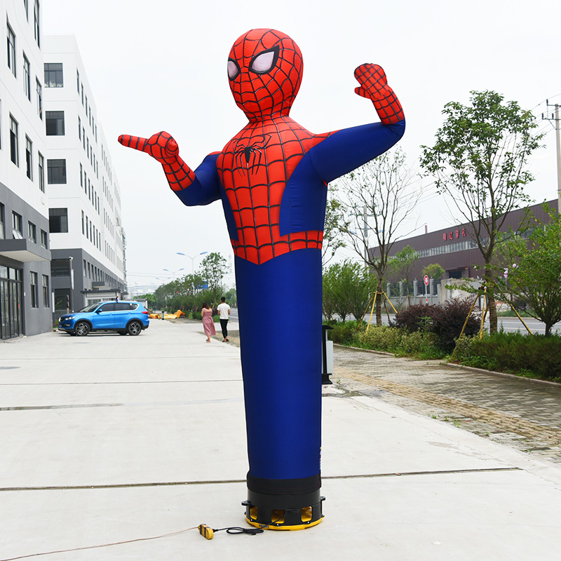 Spiderman Werbung Spinne Charakter Figur tanzen aufblasbar Mann Kerl